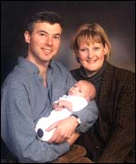 Sally and Stephen Clark in happier times with their first son Christopher