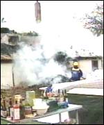 Fireman at pub fire