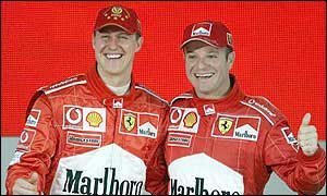 Schumacher and Barrichello  look set to continue their domination of  F1