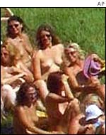 Naked protesters