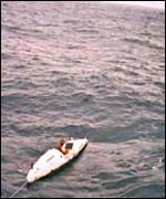 Halsey in his boat