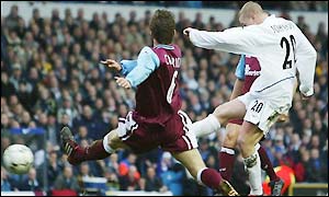 Seth Johnson scores his first ever goal for Leeds