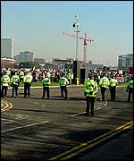 Police outside SECC