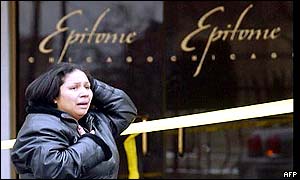 Maria Lopez  whose boyfriend is head of security at the Epitome night club stands outside 