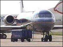 Airplane on runway