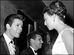 Princess Alexandra meets Cliff Richard  before the world premiere of his new film 'Wonderful Life' 