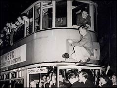 Scene from last tram's jouney