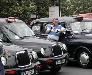 Protesting cabbie