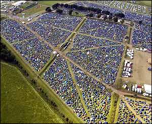 Bird's eye view of T in the Park
