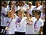 Three Dunblane mothers on Million Mom march in Washington DC