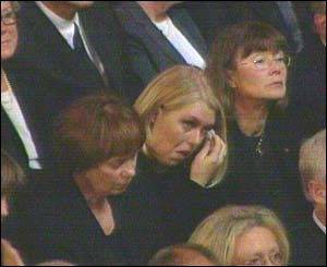 Tearful mourners
