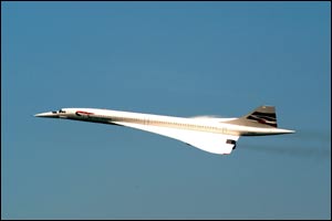 Concorde just after take-off at JFK, by Anthony Pansini from New York, USA
