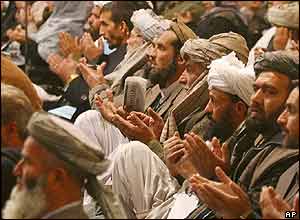 Delegates at the loya jirga, or grand assembly, in Kabul