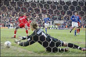 Ian Walker saves Joseph-Desire Job's penalty