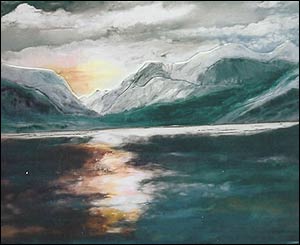 First Light Over Snowdon by Karen Jones