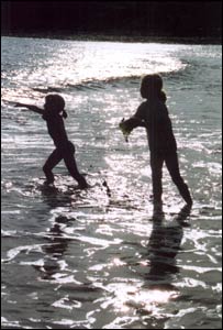 Ceri Pridding took this picture of daughters Naomi and Hannah at Bracelet Bay, Mumbles.