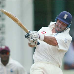 Graham Thorpe  hits a four for England 