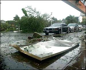 A piece of roof in Kingston, Jamaica