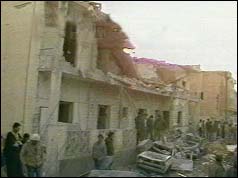 Scene of the US attack