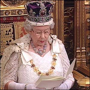 The Queen delivers her speech