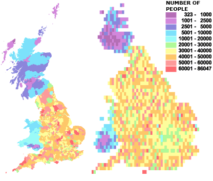 Concentrations of people born in England