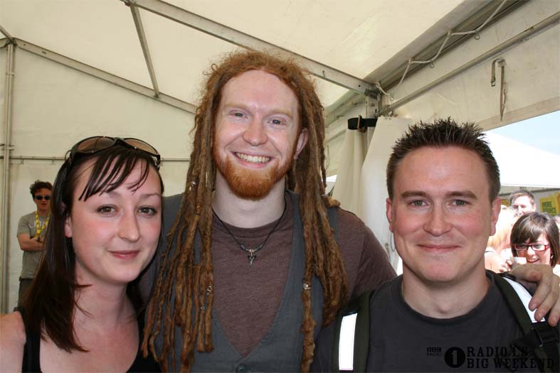 Newton Faulkner in the signing tent