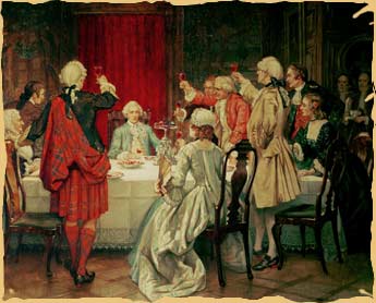 A painting depicting celebrations