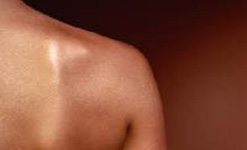 A bare shoulder