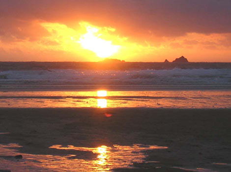 Sunset over Treyarnon