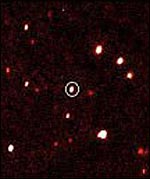 Picture: The new planet (circled)