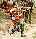 Image of mounted infantry honing their skills, 1894