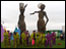 Blowjangles performing beneath the Wicker Ladies