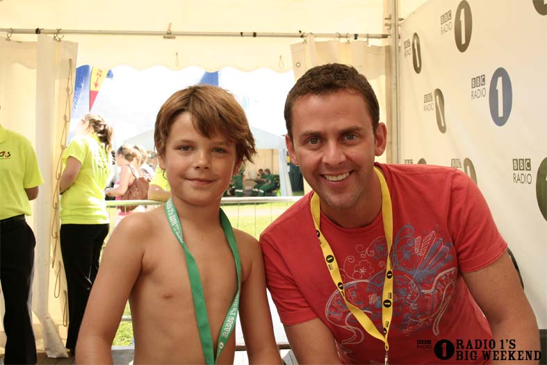 Scott Mills in the signing tent