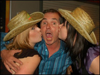 Alan Fletcher with fans (Photo: Drew Mallins)