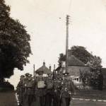 "D" (Dunstable) Company, The 5th Battalion, The Bedfordshire and Hertfordshire Regiment of the Territorial Army.  The Senior N.C.O. leading on their left is C.S.M Albert Morgan.