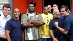 Ace and Vis with firemen