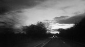 B&W sunset on...