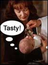A baby being baptised