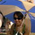 Makes a change for a brolly to shade you from the sun ...