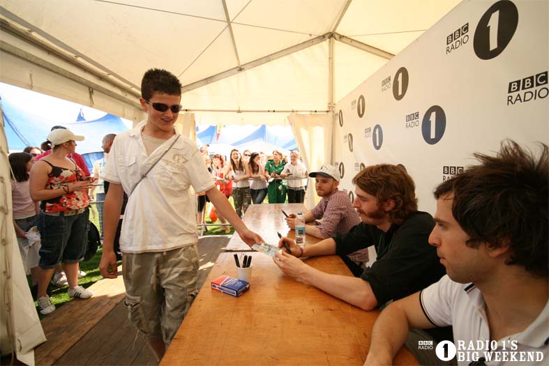 Signing sessions with The Hoosiers