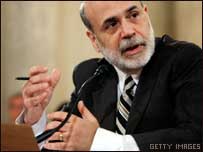 O presidente do Fed, Ben Bernanke