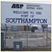 A Welcome to Southampton sign.