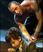 Robert Winsor as the monster. Photo: Robert Day