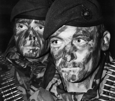 Two Royal Marines of 3 Commando Brigade 
