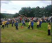 Maypole dancing at Widecombe Fair