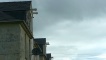 Yardarms on the front of the council houses.