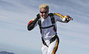 Troy Hartman sky surfing in California