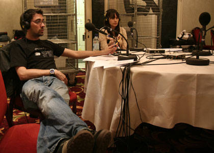 Colin puts his feet up before the show