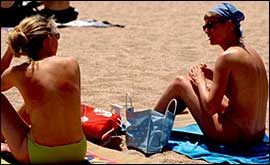 Pic: Sunbathers.
