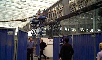Ongoing work on the Piccadilly Station concourse